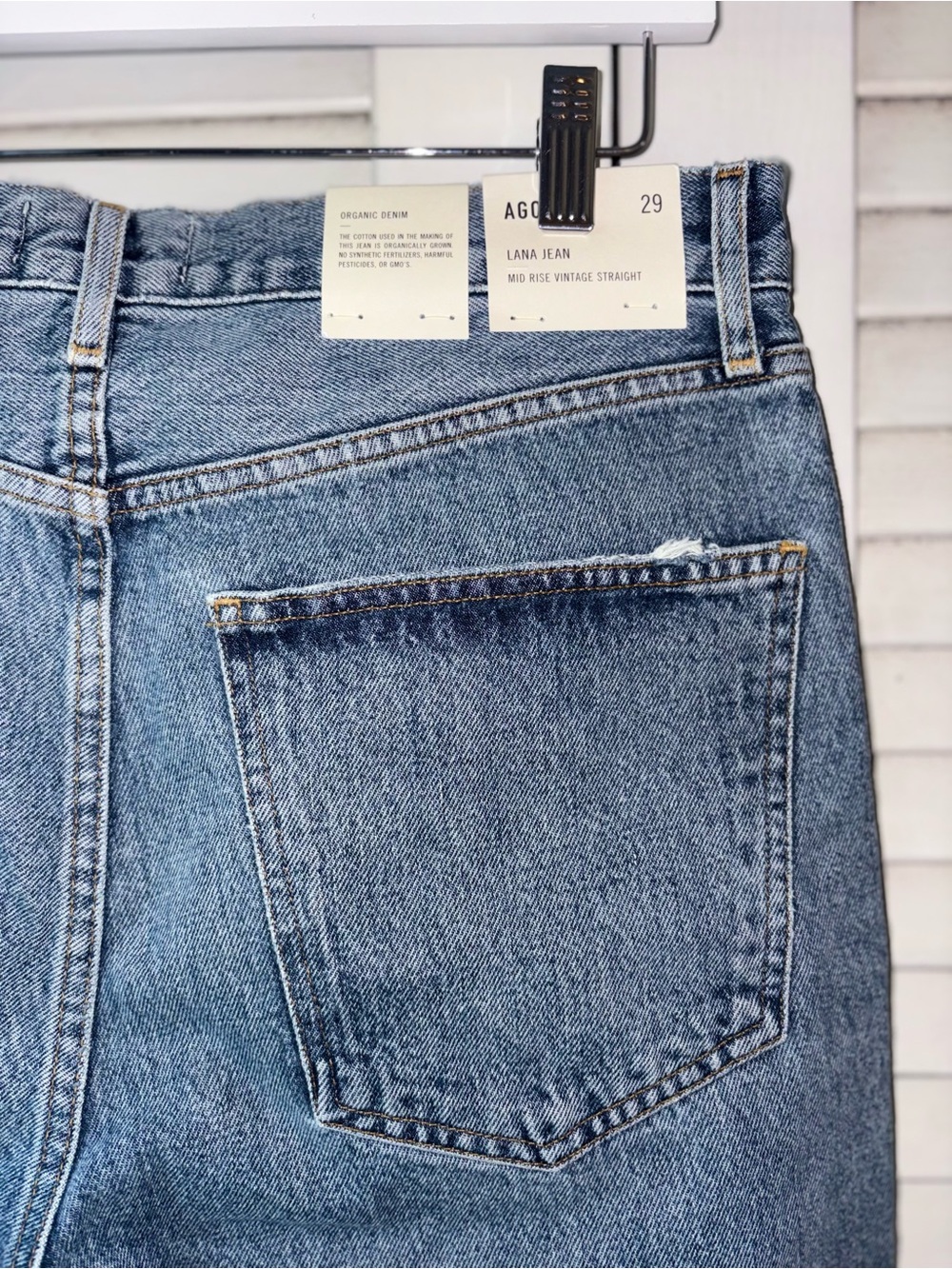 NWT AGOLDE Lana Mid Rise Vintage Straight Distressed Jeans 29 - Picture 7 of 8